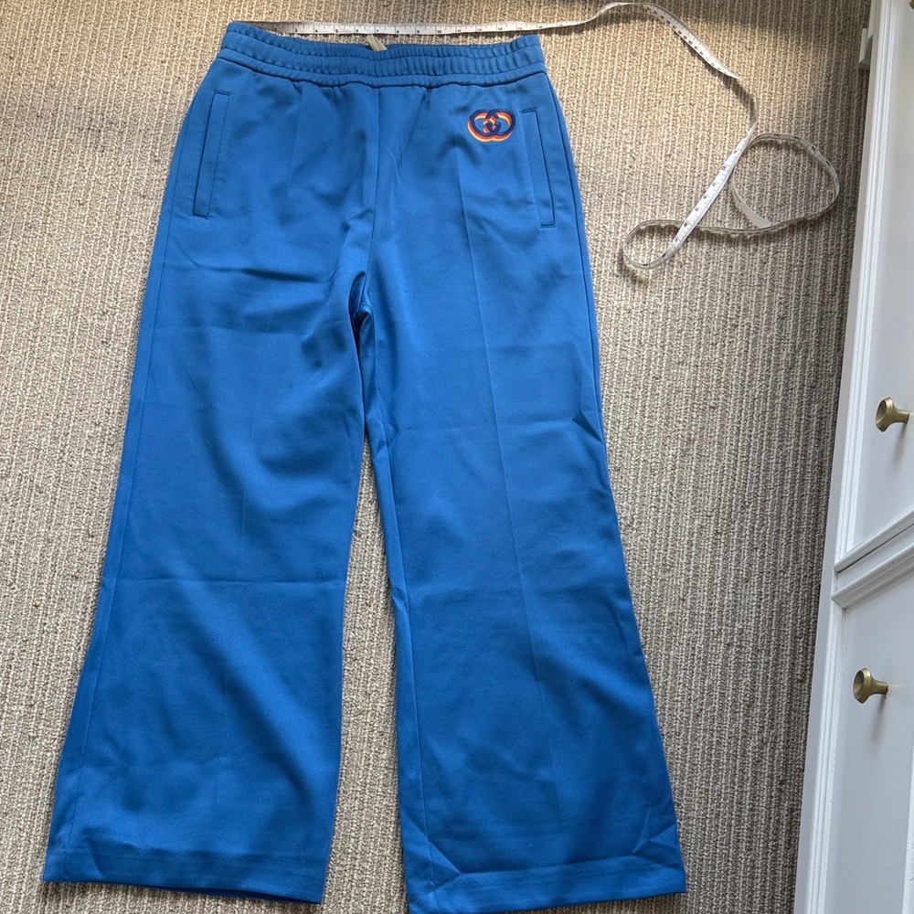 Gucci women’s Blue track pant with Logo